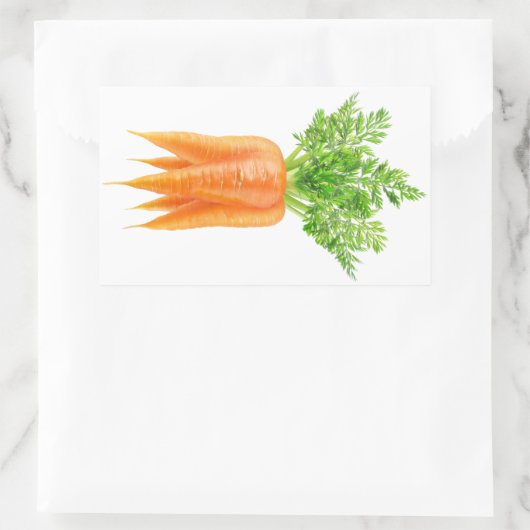 Sticker Rectangulaire Bunch de carottes (Sac)