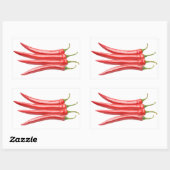 Sticker Rectangulaire Bunch de piments (Feuille)