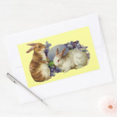 Sticker Rectangulaire Bunnies vintages de Pâques (Enveloppe)