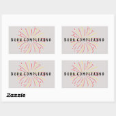 Sticker Rectangulaire Buon compleanno, heureux anniversaire italien (Feuille)