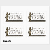 Sticker Rectangulaire Bureau de droit de Vincent L Gambini (Feuille)