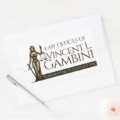 Sticker Rectangulaire Bureau de droit de Vincent L Gambini (Enveloppe)