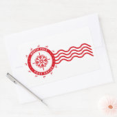 STICKER RECTANGULAIRE BUREAU DE POSTE DU NORD (Enveloppe)