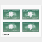 Sticker Rectangulaire Bureau dentaire écologique (Feuille)