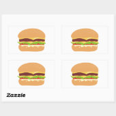 Sticker Rectangulaire burger (Feuille)