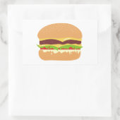 Sticker Rectangulaire burger (Sac)