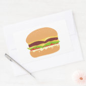Sticker Rectangulaire burger (Enveloppe)