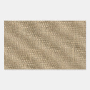 Sticker Rectangulaire Burlap Beige Naturel