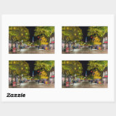 Sticker Rectangulaire Burlington, Vermont, photo de la ville, (Feuille)
