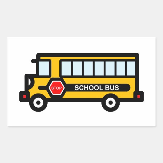 Sticker Rectangulaire Bus scolaire (Devant)