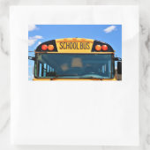Sticker Rectangulaire Bus scolaire avec lumières ambrées et rouges (Sac)
