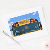 Sticker Rectangulaire Bus scolaire avec lumières ambrées et rouges (Enveloppe)