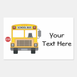 Sticker Rectangulaire Bus scolaire personnalisable