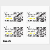Sticker Rectangulaire Business 5 Star Review Request With QR Code (Feuille)