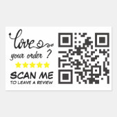 Sticker Rectangulaire Business 5 Star Review Request With QR Code (Devant)