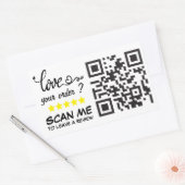 Sticker Rectangulaire Business 5 Star Review Request With QR Code (Enveloppe)
