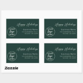 Sticker Rectangulaire Business Christmas Happy Holidays  (Feuille)
