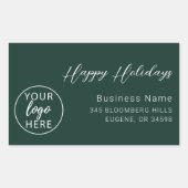Sticker Rectangulaire Business Christmas Happy Holidays  (Devant)