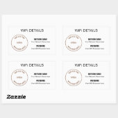 Sticker Rectangulaire Business Logo Wifi Détails Bureau Événement Visite (Feuille)