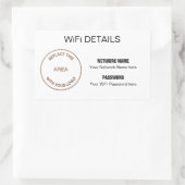 Sticker Rectangulaire Business Logo Wifi Détails Bureau Événement Visite (Sac)