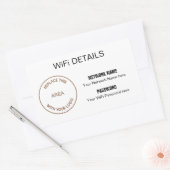 Sticker Rectangulaire Business Logo Wifi Détails Bureau Événement Visite (Enveloppe)