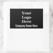 Sticker Rectangulaire Business Modèle Nom de l'entreprise et votre logo  (Sac)