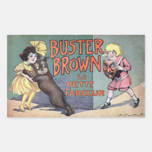 Sticker Rectangulaire Buster Brown