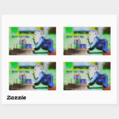 Sticker Rectangulaire Busy Elf par Shirley Taylor (Feuille)