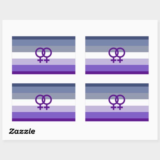 Sticker Rectangulaire Butch Lesbian Love WLW Pride (Feuille)