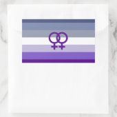 Sticker Rectangulaire Butch Lesbian Love WLW Pride (Sac)