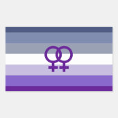 Sticker Rectangulaire Butch Lesbian Love WLW Pride (Devant)