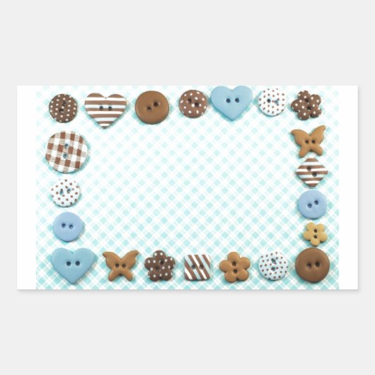 Sticker Rectangulaire Buttons cadre (Devant)
