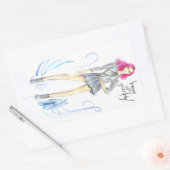 Sticker Rectangulaire Bwing Out Gracieusement (Enveloppe)