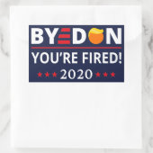 Sticker Rectangulaire ByeDon 2020 Vous êtes Fired Funny Biden Harris Art (Sac)