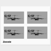 Sticker Rectangulaire C-17 Globemaster III (Feuille)
