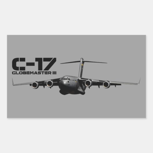 Sticker Rectangulaire C-17 Globemaster III (Devant)