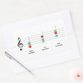 Sticker Rectangulaire C Major Triad Inversions Solfege Kids Leçon de mus (Enveloppe)