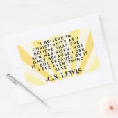 Sticker Rectangulaire C.S. Lewis quote sticker- Christianity (Enveloppe)