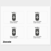 Sticker Rectangulaire Ça Change Tout... (Feuille)
