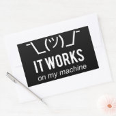 Sticker Rectangulaire Ça marche sur ma machine - Programmeur Excusez Whi (Enveloppe)