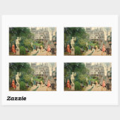 Sticker Rectangulaire Cabalgando avestruces en A Regaleira (Portugal) (Feuille)