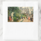 Sticker Rectangulaire Cabalgando avestruces en A Regaleira (Portugal) (Sac)