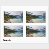 Sticker Rectangulaire Cabine le long du lac Bohinj en Slovénie (Feuille)