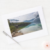 Sticker Rectangulaire Cabine le long du lac Bohinj en Slovénie (Enveloppe)