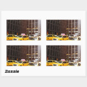 Sticker Rectangulaire Cabines de taxi NYC à New York (Feuille)