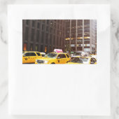 Sticker Rectangulaire Cabines de taxi NYC à New York (Sac)