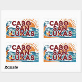 Sticker Rectangulaire Cabo San Lucas (Feuille)