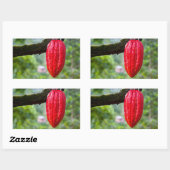 Sticker Rectangulaire cabosse rouge (Feuille)