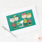 Sticker Rectangulaire cacahuètes | Arbre de Noël de menthe poivrée (Enveloppe)