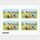 Sticker Rectangulaire cacahuètes | Charlie Brown et Gang (Feuille)